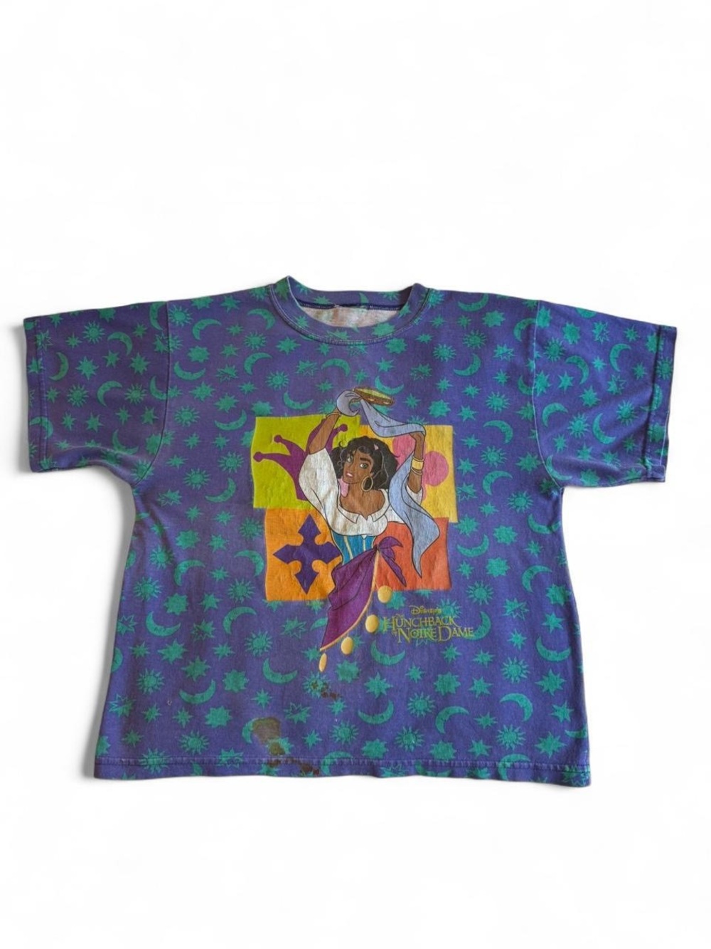 Vintage 90s Disney Hunchback of Notre Dame Esmeralda Youth Tee Rare